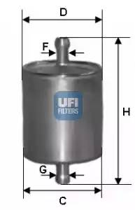 3183600 UFI Топливный фильтр