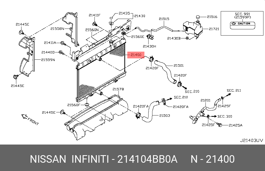 214104BB0A NISSAN 
