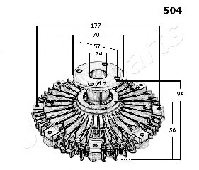 VC504 JAPANPARTS Сцепление, вентилятор радиатора