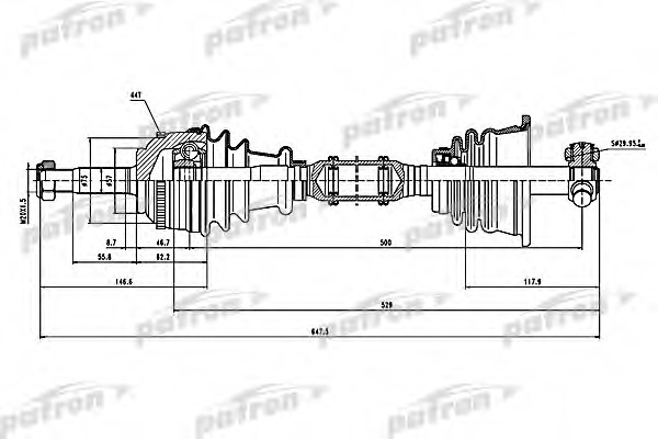 PDS1115 PATRON Полуось