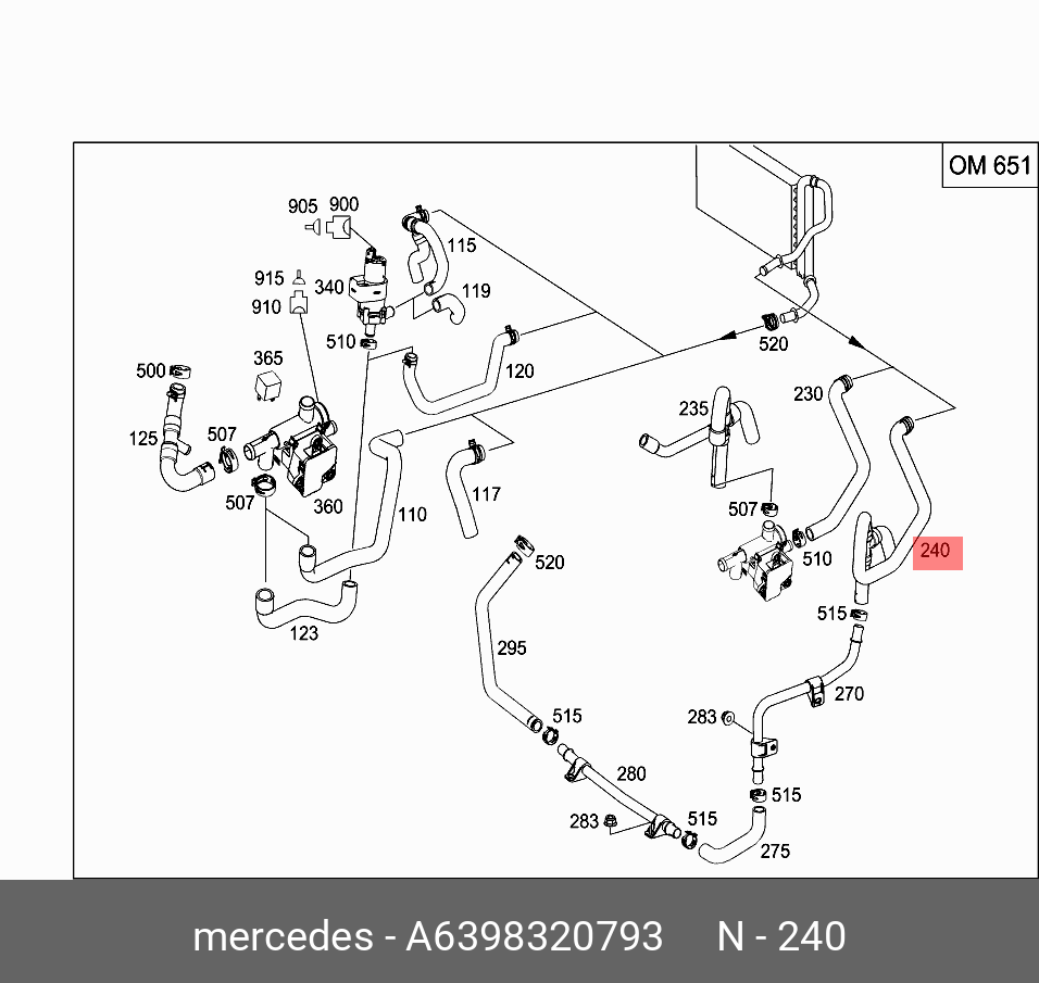 A6398320793 MERCEDES-BENZ ШЛАНГ