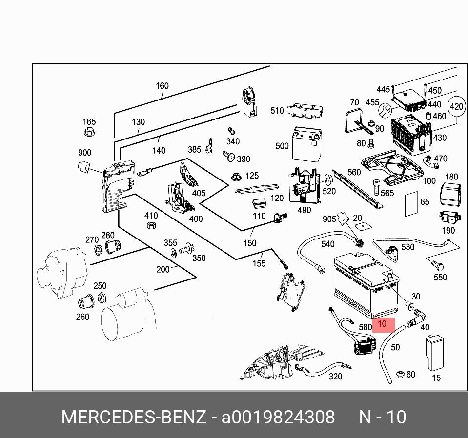 A0019824308 MERCEDES-BENZ БАТАРЕЯ АККУМУЛЯТОРНАЯ