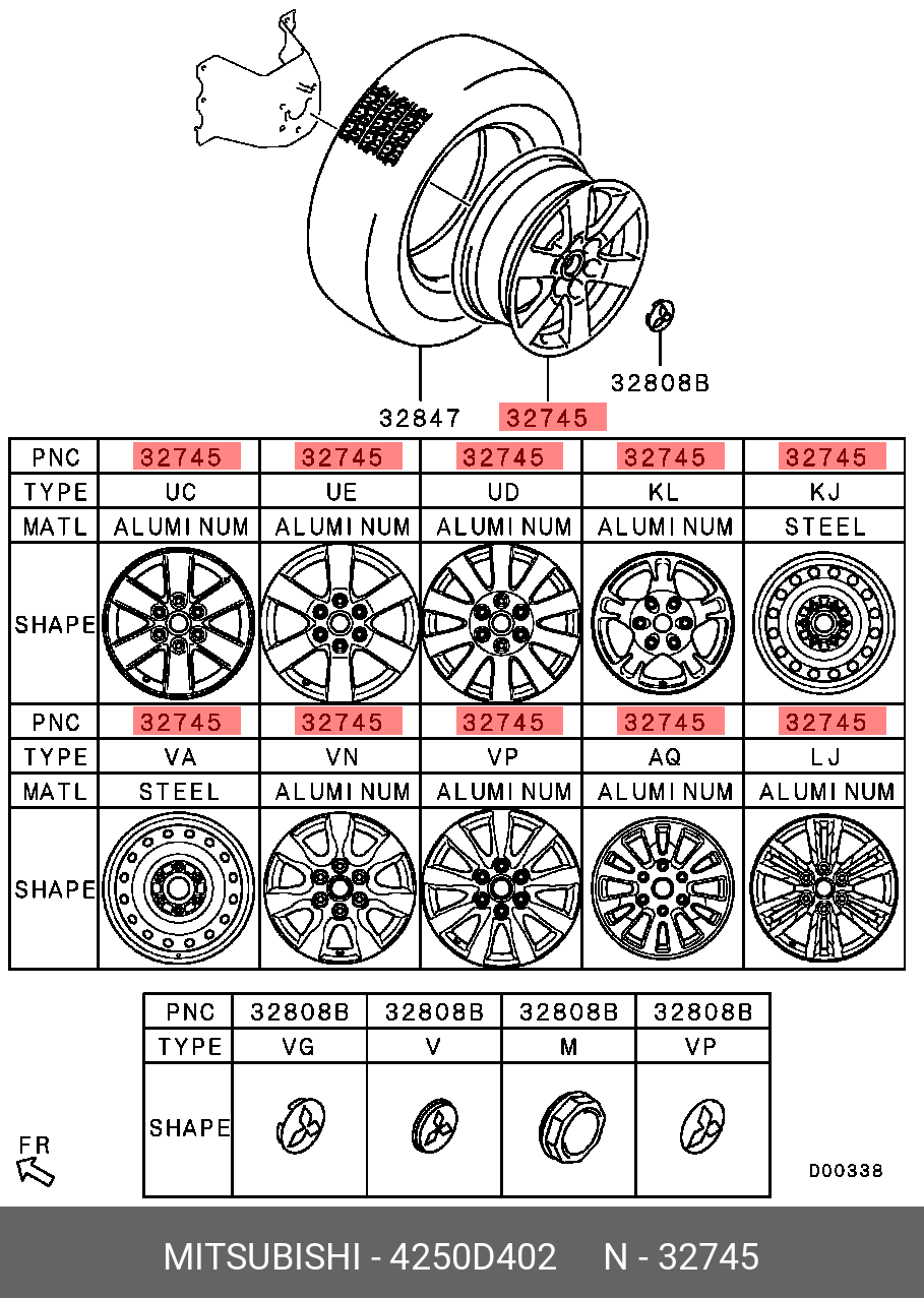 4250D402 MITSUBISHI ДИСК КОЛЕСНЫЙ