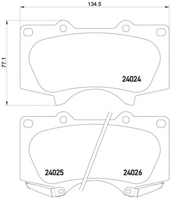 8DB355014121 HELLA Комп. дисковых торм. колодок