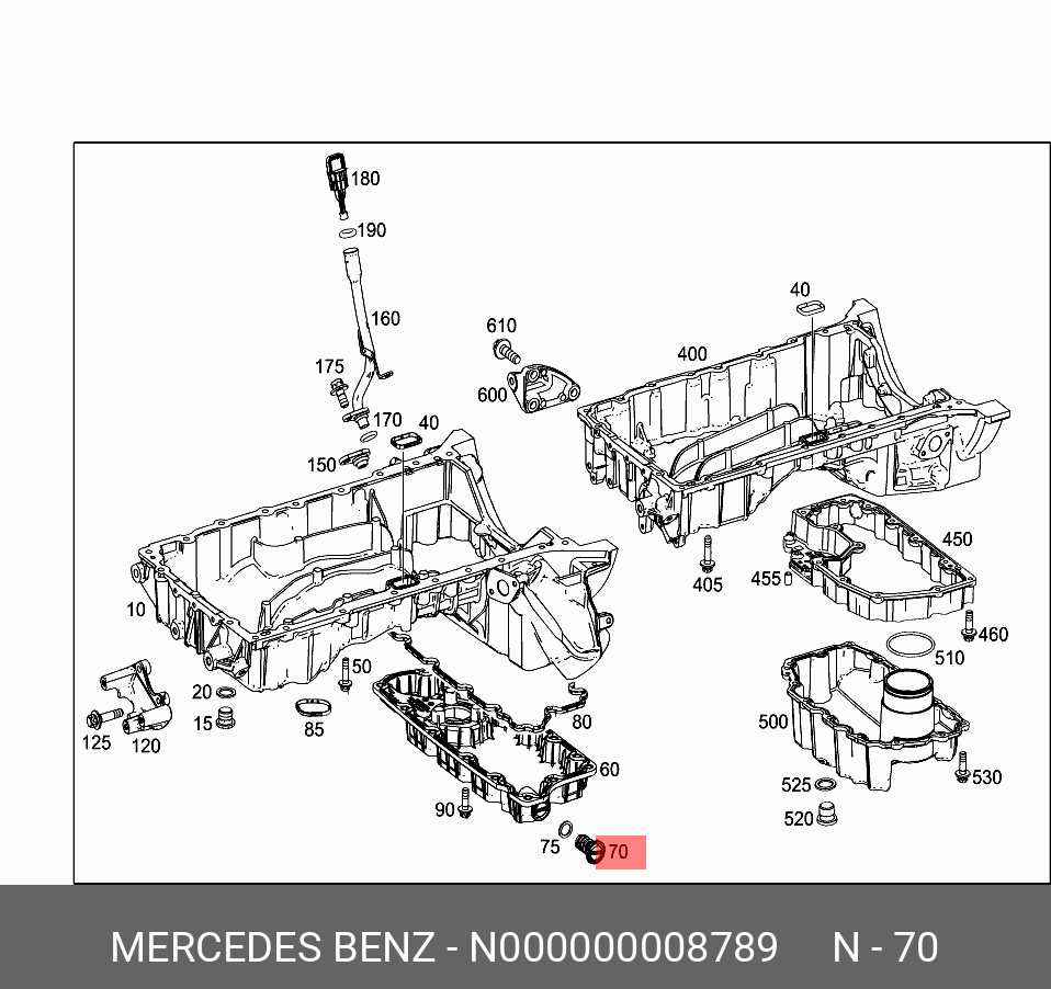 N000000008789 MERCEDES-BENZ ЗАГЛУШКА РЕЗЬБОВАЯ