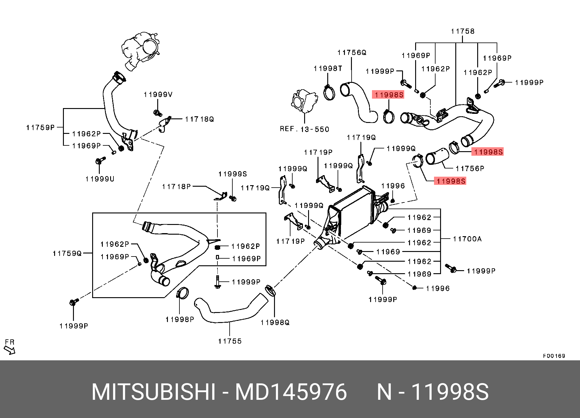 MD145976 MITSUBISHI ХОМУТ МЕТАЛЛ