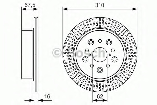 0986479T03 BOSCH Тормозной диск