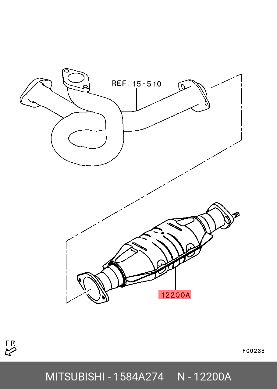 1584A274 MITSUBISHI НЕЙТРАЛИЗАТОР ВЫХЛОПНЫХ ГАЗОВ купить в  интернет-магазине AvtoTO