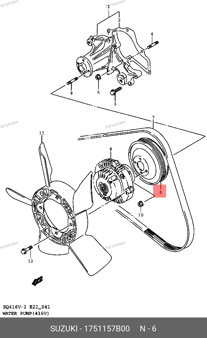 1751157B00 SUZUKI ПОМПА