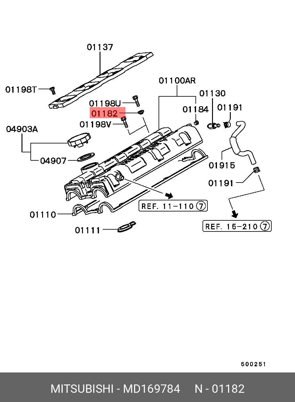 MD169784 MITSUBISHI Шайба
