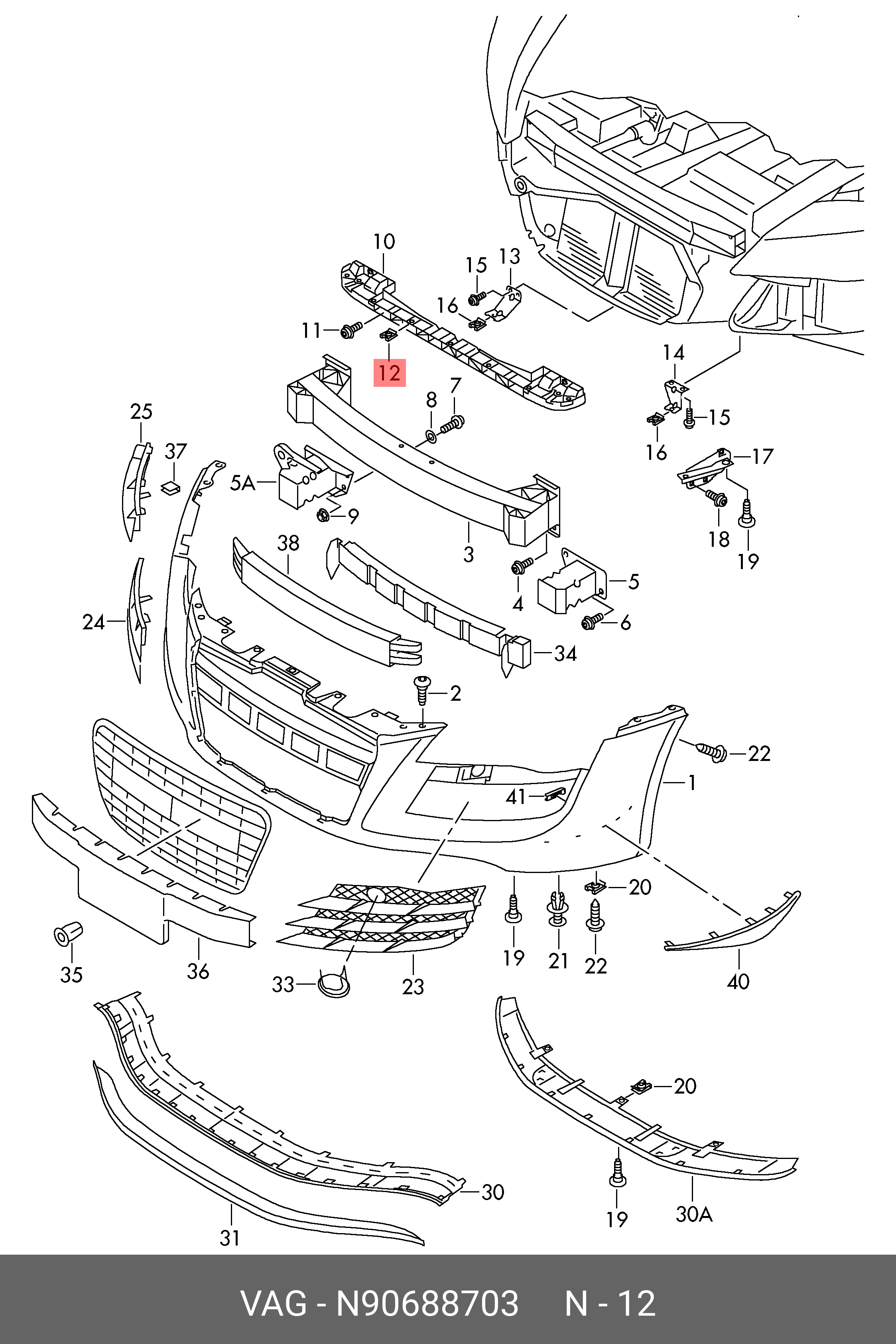 Гайка LAMBORGHINI N90688703