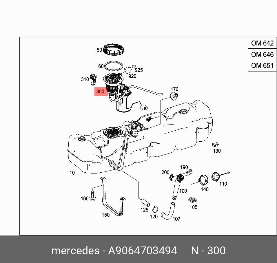 A9064703494 MERCEDES-BENZ НАСОС БАКА ТОПЛИВНОГО