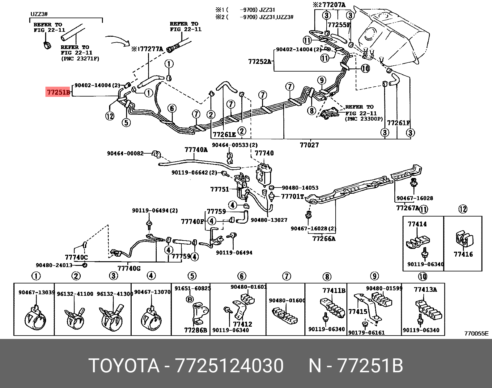 7725124030 TOYOTA TUBE, FUEL MAIN