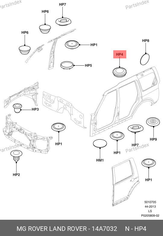 14A7032 LAND ROVER VERSCHLUSSTOPFEN,VERSCHLUSSTOPFEN