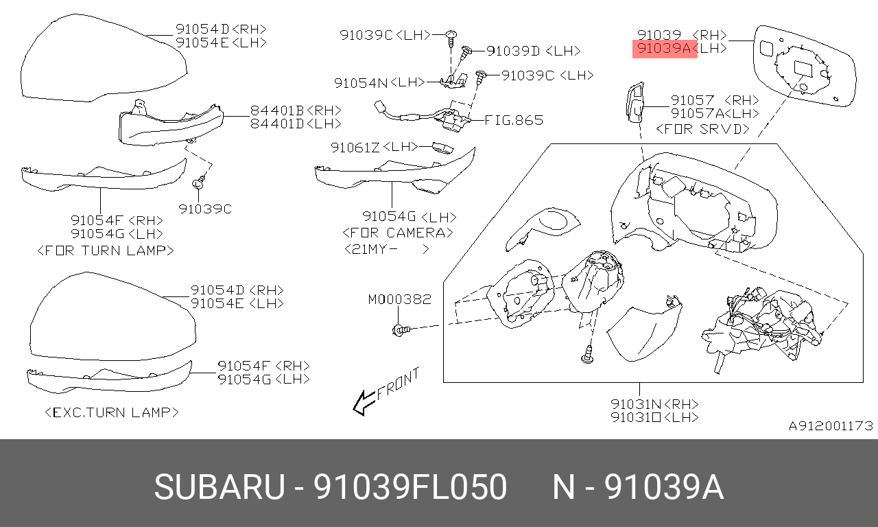 91039FL050 SUBARU 