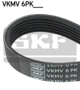 VKMV6PK2498 SKF Поликлиновой ремень