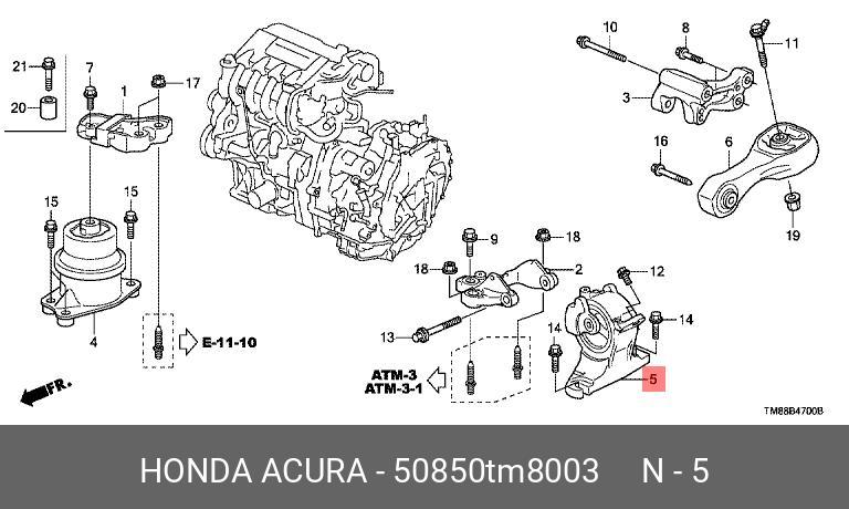 50850TM8003 HONDA 