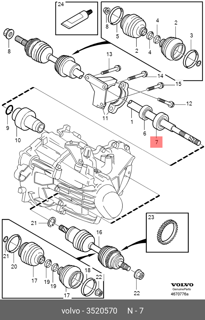 3520570 VOLVO Запорное кольцо
