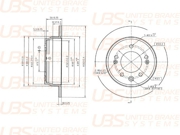 B2203001 UBS Тормозной диск задний
