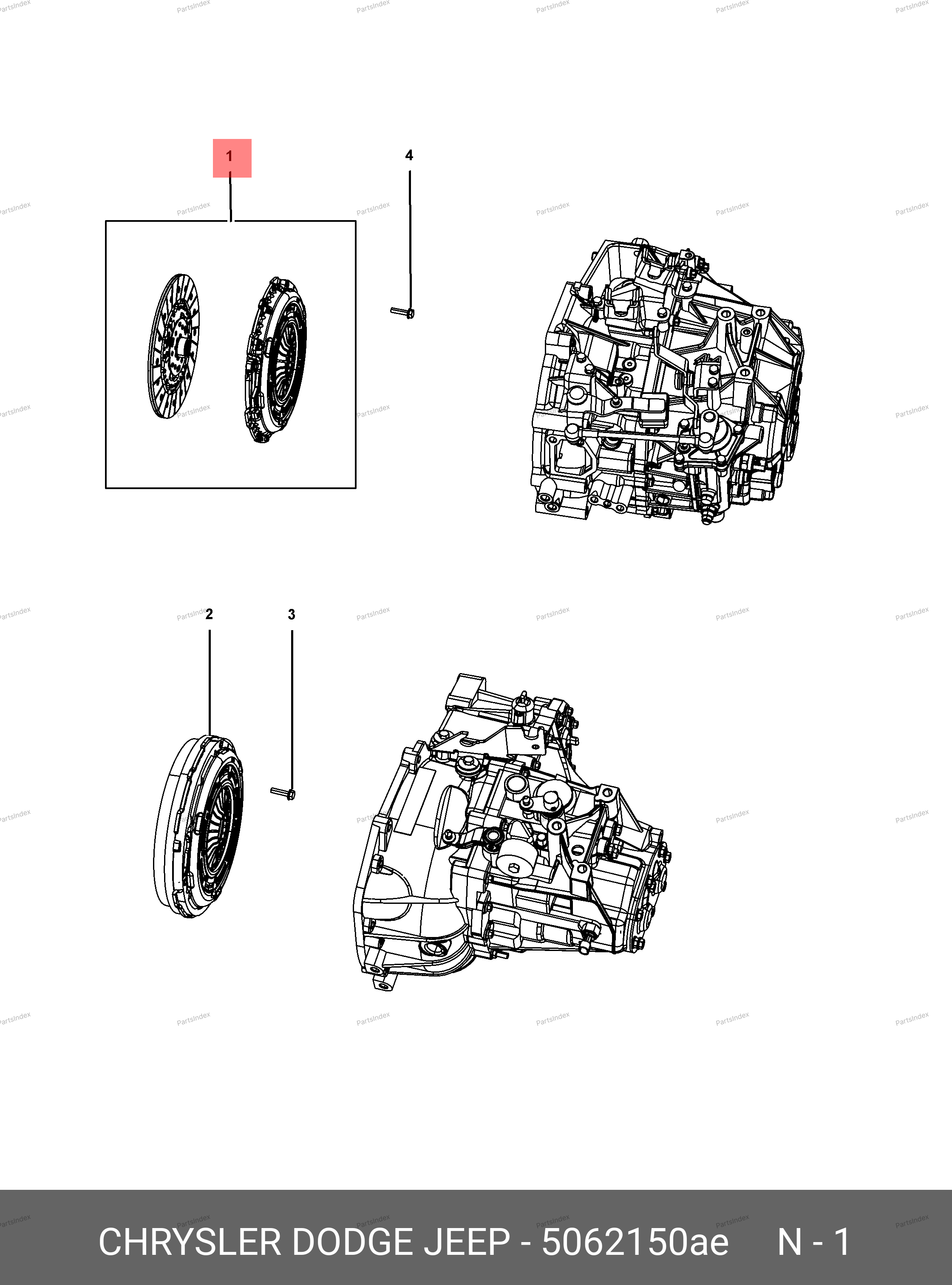 5062150AE CHRYSLER Комплект сцепления