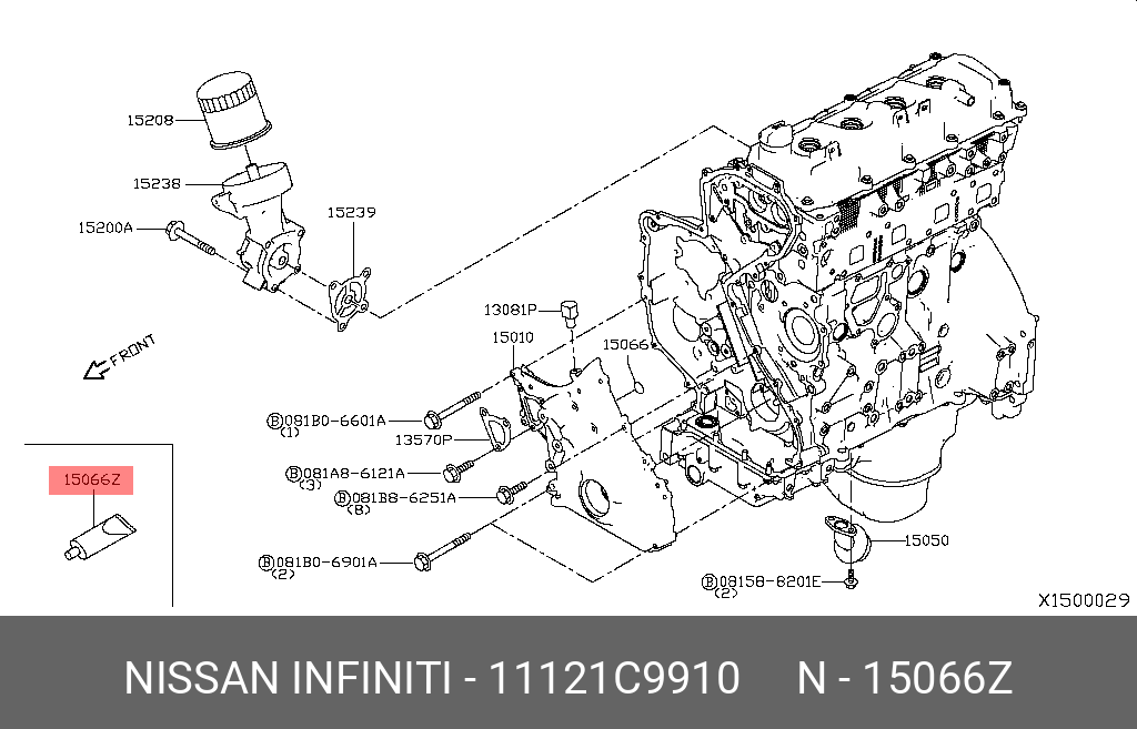 11121C9910 NISSAN ПРОКЛАДКА РЕЗИНОВАЯ