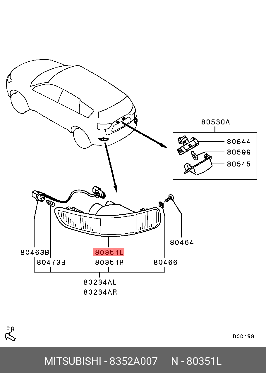 8352A007 MITSUBISHI УКАЗАТЕЛЬ ПОВОРОТА