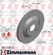 100333652 ZIMMERMANN Тормозной диск