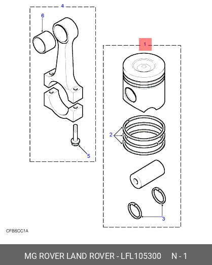 LFL105300 LAND ROVER Поршень