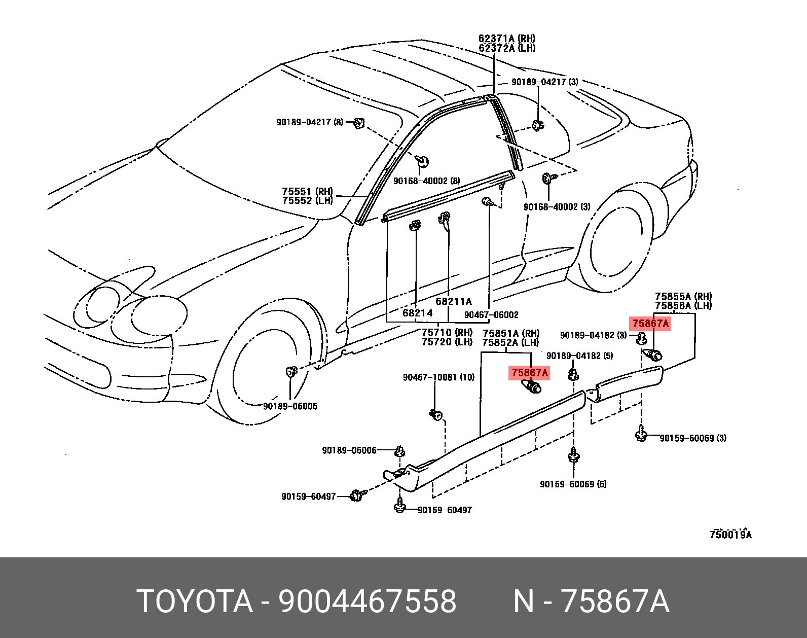 9004467558 TOYOTA Клипса