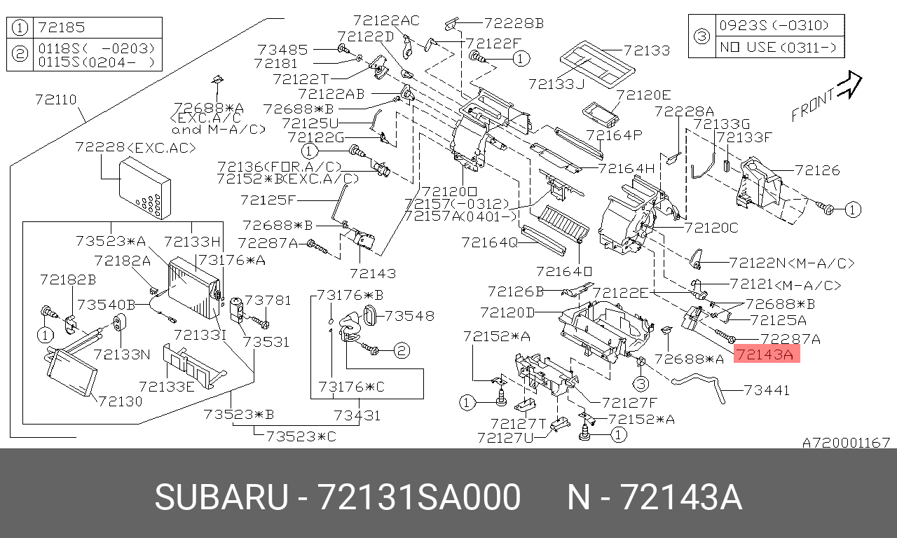 72131SA000 SUBARU 