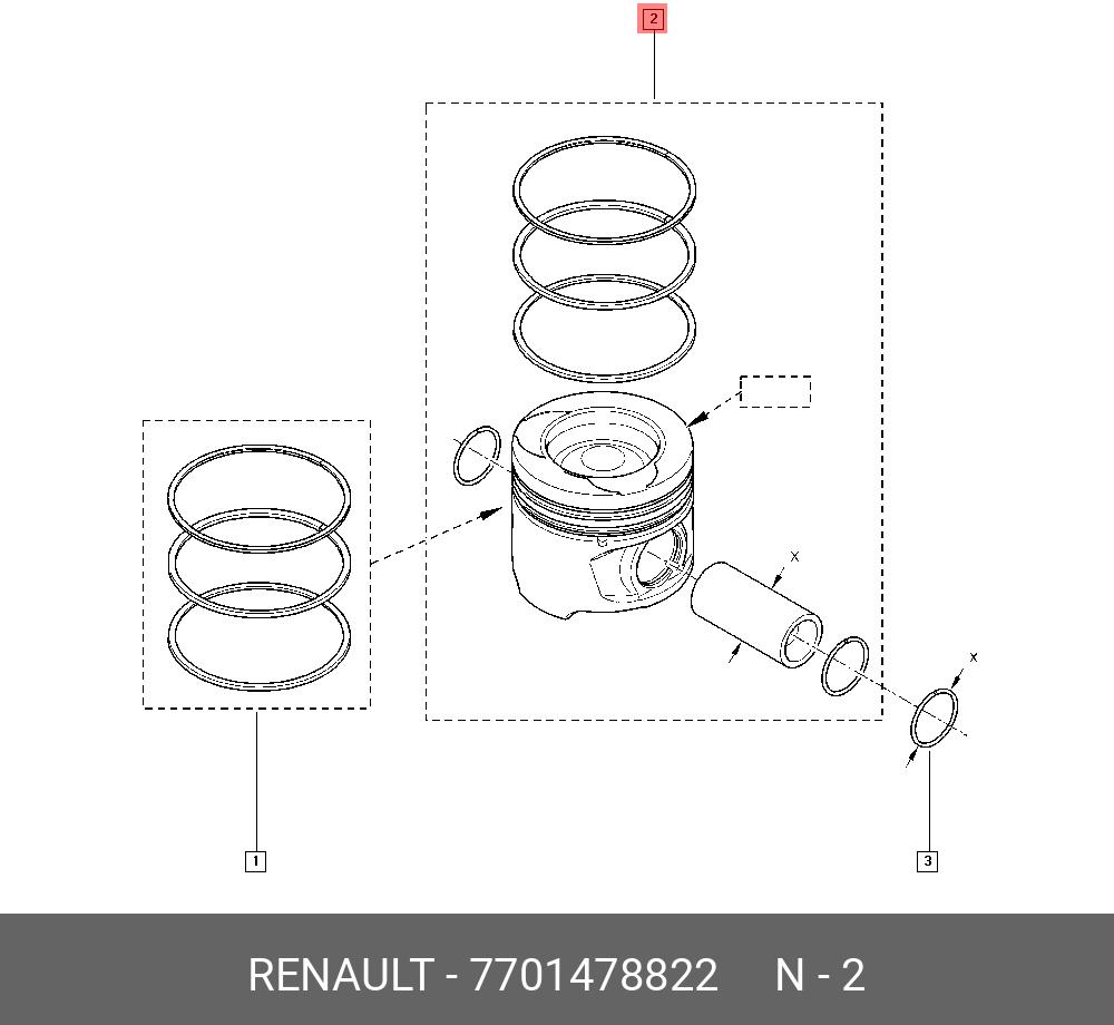 7701478822 RENAULT Деталь
