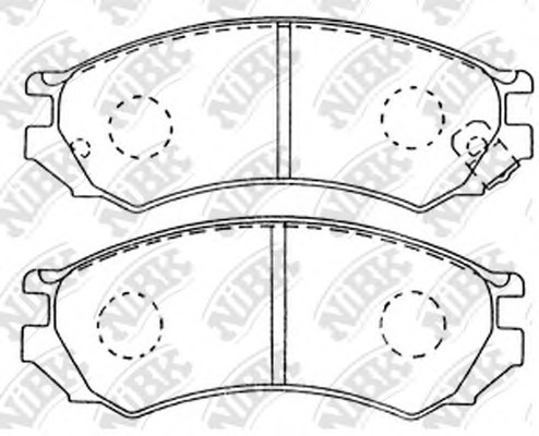 PN2188 NIBK Колодки тормозные дисковые
