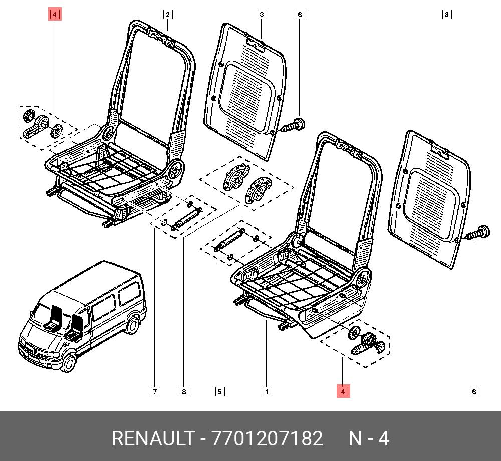 7701207182 RENAULT РУЧКА