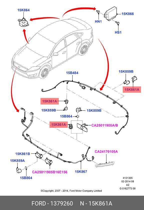 1379260 FORD Кронштейн датчика центр.