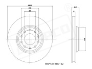 BD0122 BAPCO Диск тормозной задний