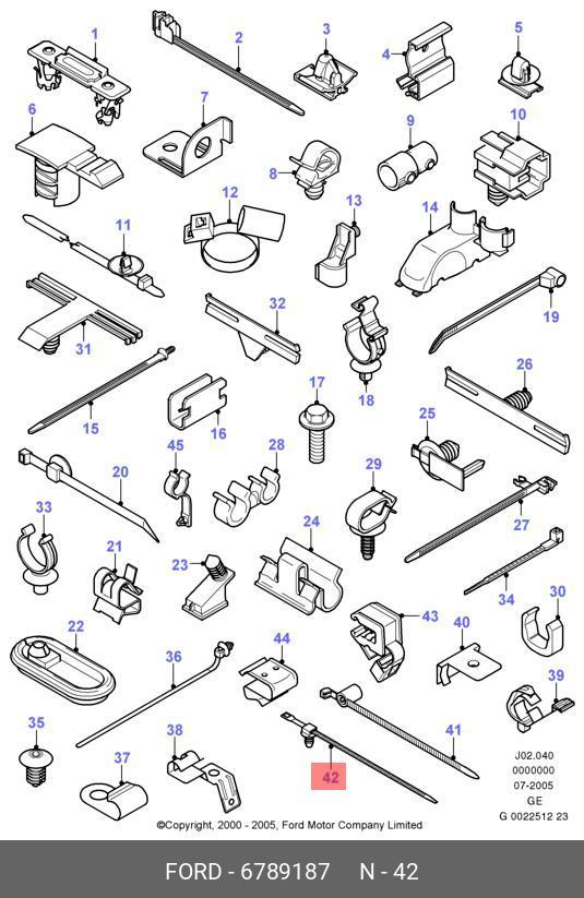 6789187 FORD Клипса,CLIP,CLIP