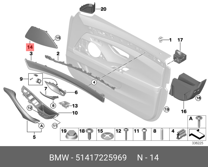 51417079375 BMW Накладка динамика Л купить в интернет-магазине AvtoTO