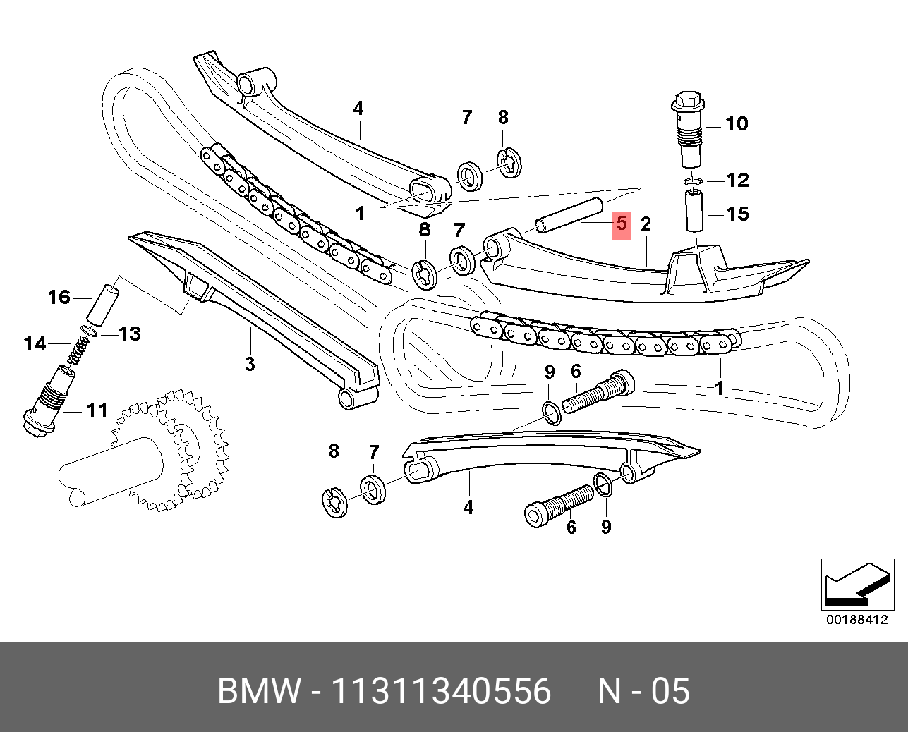 11311340556 BMW LAGERBOLZEN