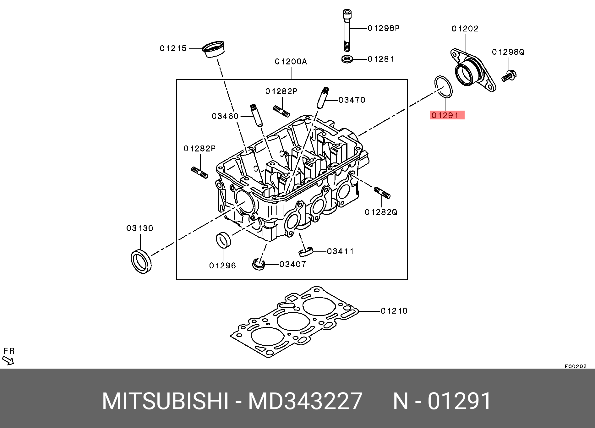 MD343227 MITSUBISHI O-RING,COOLING WATER LINE