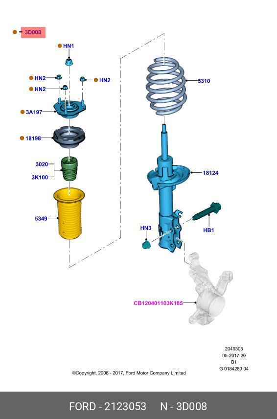 2123053 FORD Комплект подвески