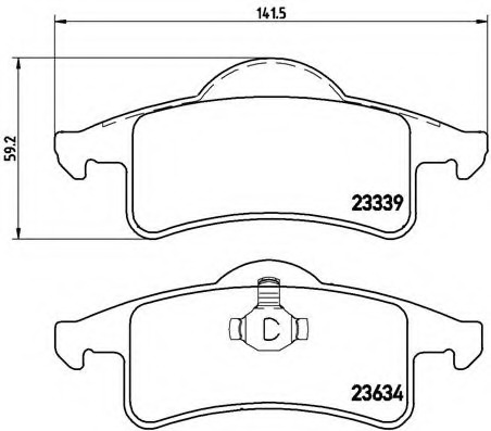 P37006 BREMBO Колодки тормозные дисковые задние, комплект