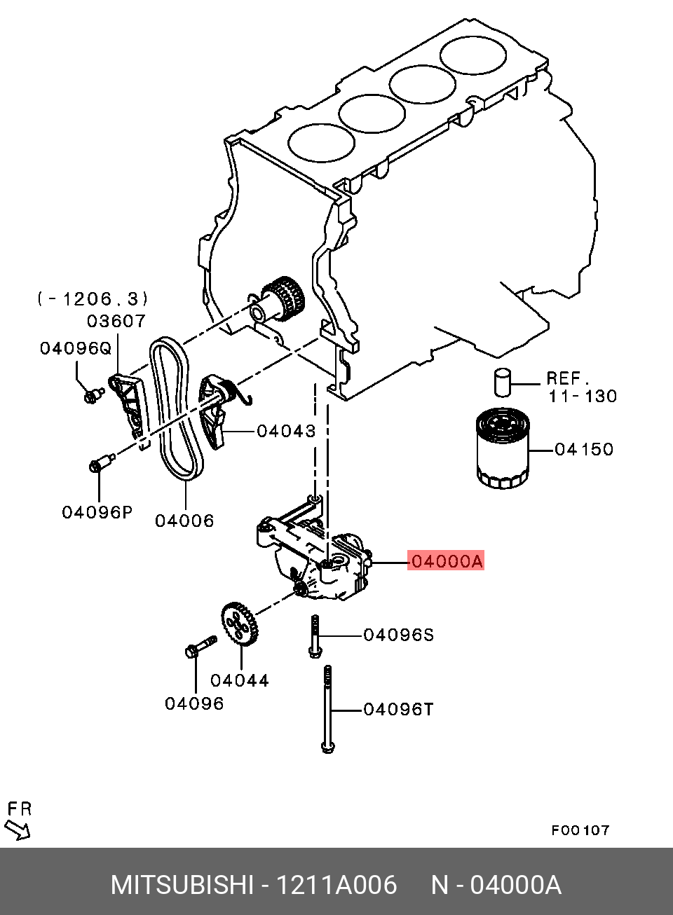 1211A006 MITSUBISHI OIL PUMP ASSY,ENG