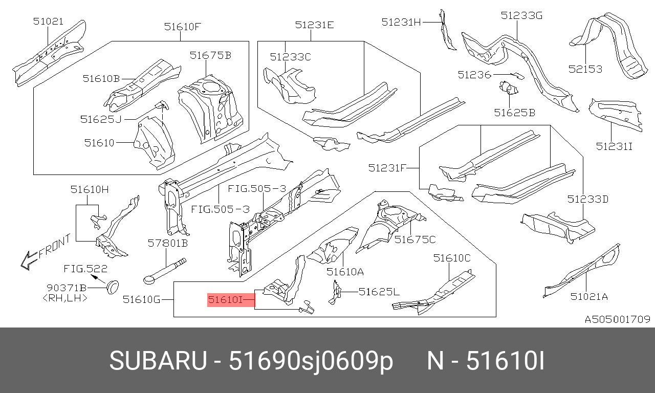 51690SJ0609P SUBARU Деталь