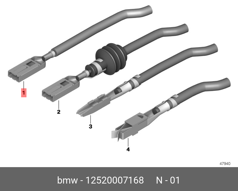 12520007168 BMW Гнездовой контакт SLK 2,8 с кабелем