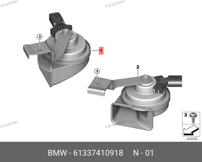 61337410918 BMW FANFARE HOCHTON