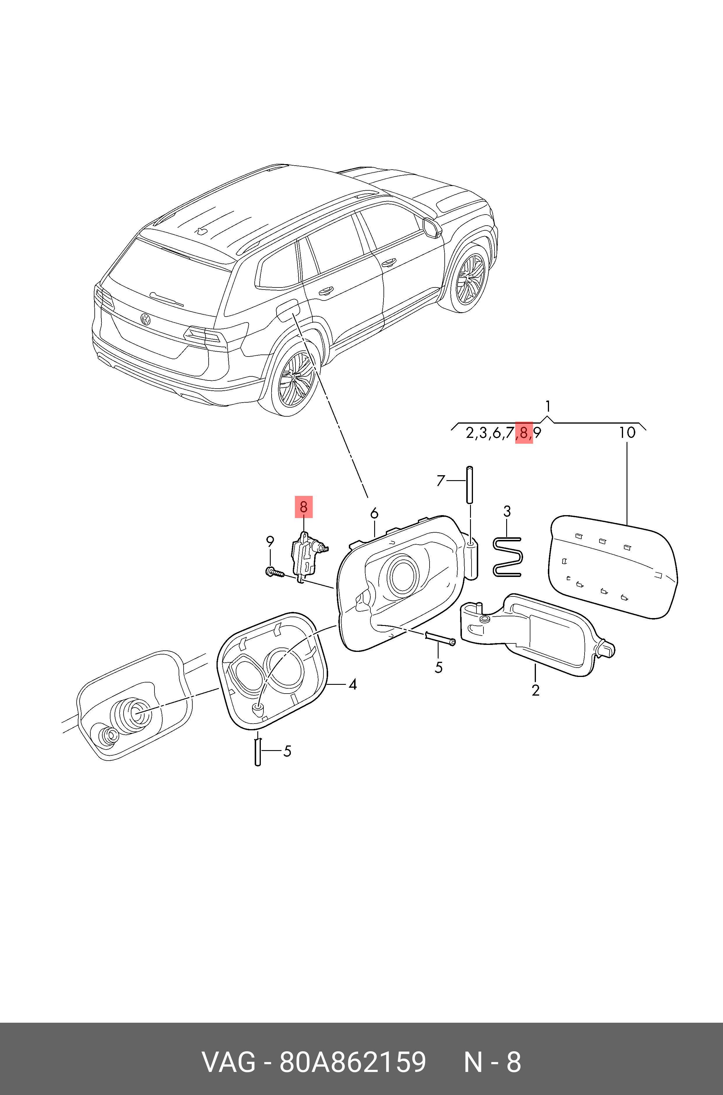 80A862159 VAG Исполнительный механизм купить в интернет-магазине AvtoTO