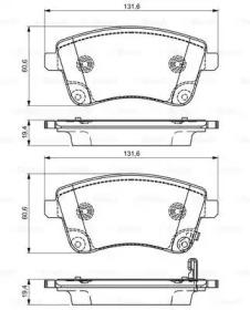 0986495307 BOSCH Комплект тормозных колодок, дисковый тормоз