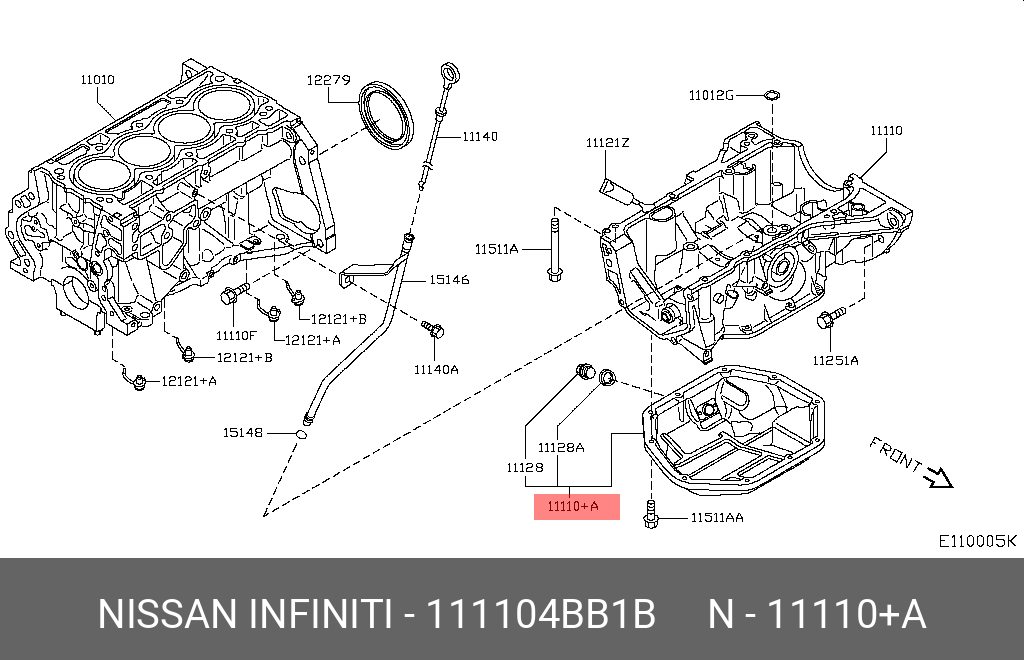 111104BB1B NISSAN PAN ASSY-OIL