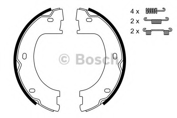 0986487751 BOSCH Комплект тормозных колодок, стояночная тормозная система
