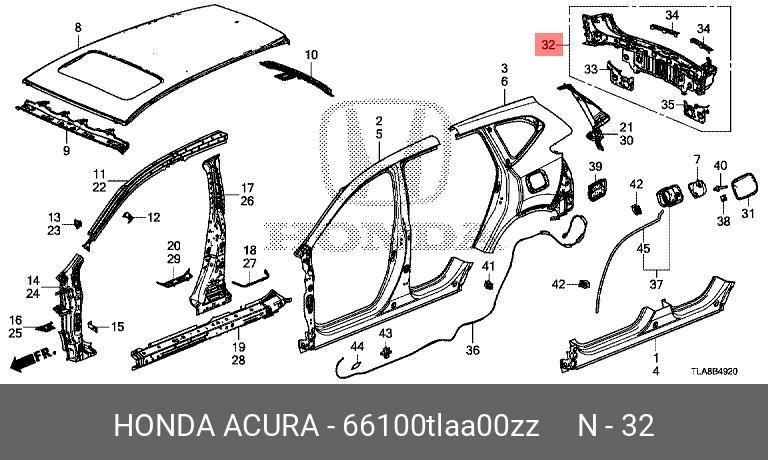 66100TLAA00ZZ HONDA 